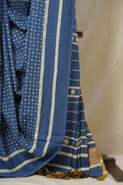 Blue HBP Cotton Saree - SRBCS3304