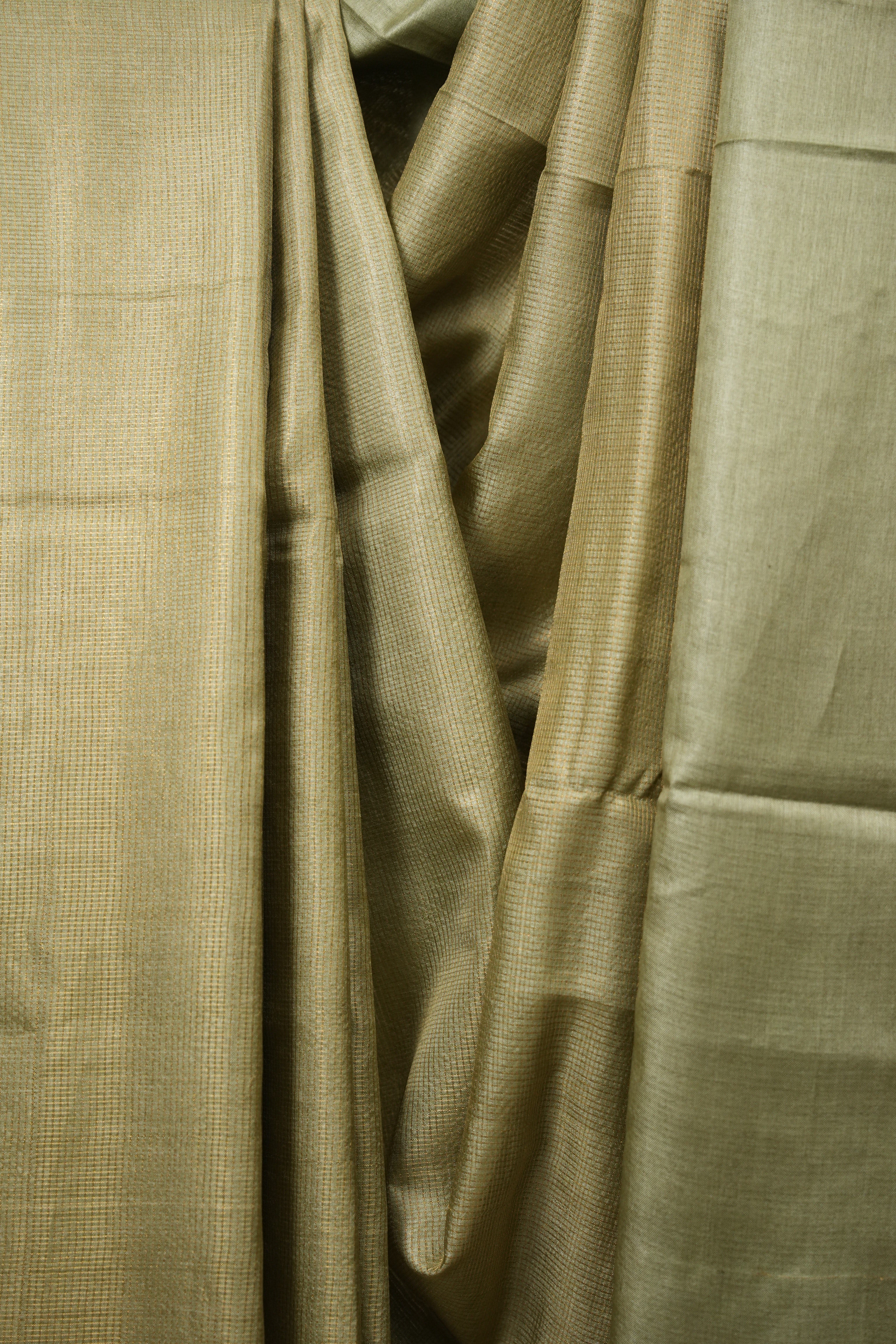 Sage Green Tussar Silk Saree - SRGTSS1930