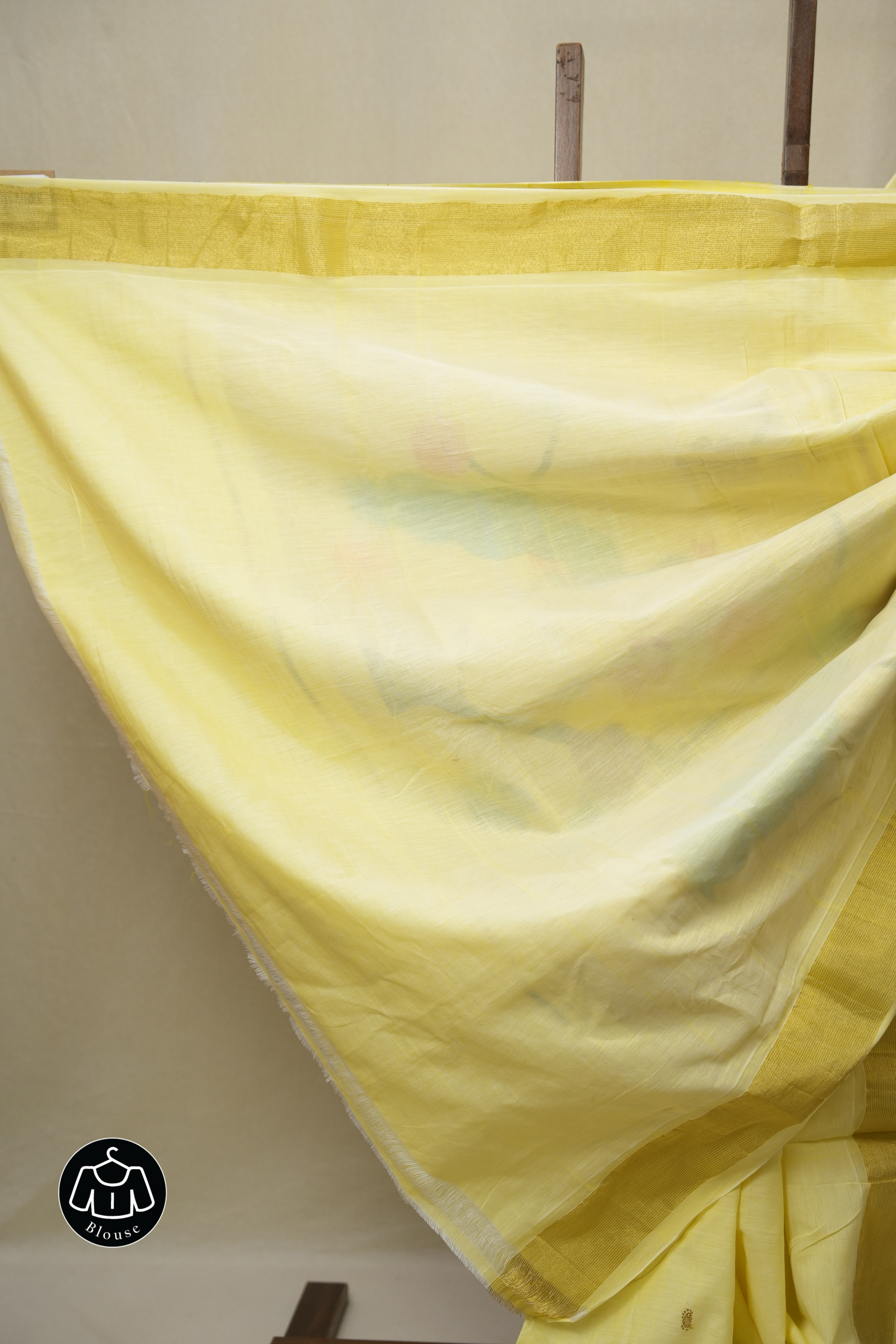Yellow Cotton Paithani Saree - SRYCPS736