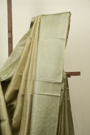 Sage Green Tussar Silk Saree - SRGTSS1930
