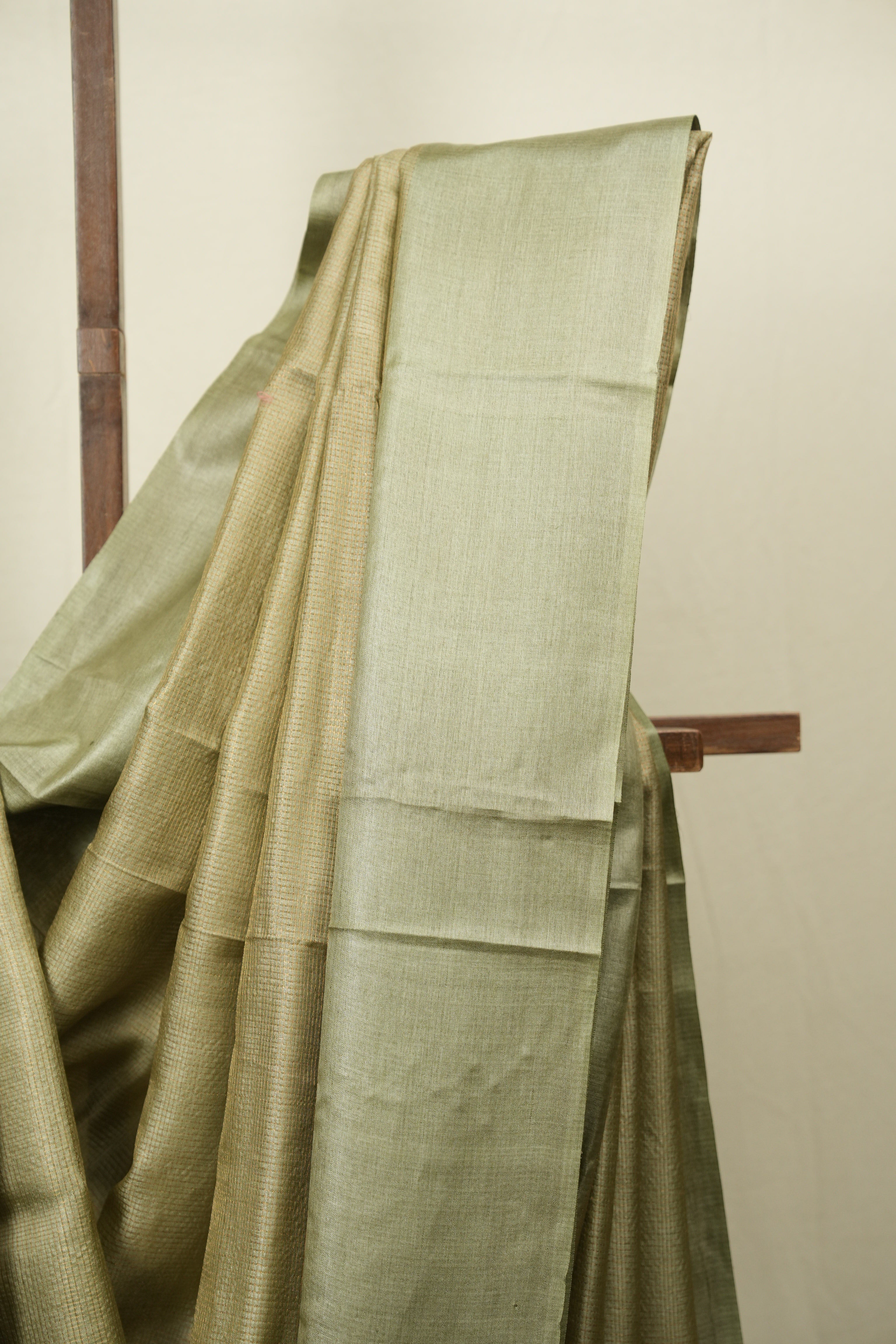 Sage Green Tussar Silk Saree - SRGTSS1930