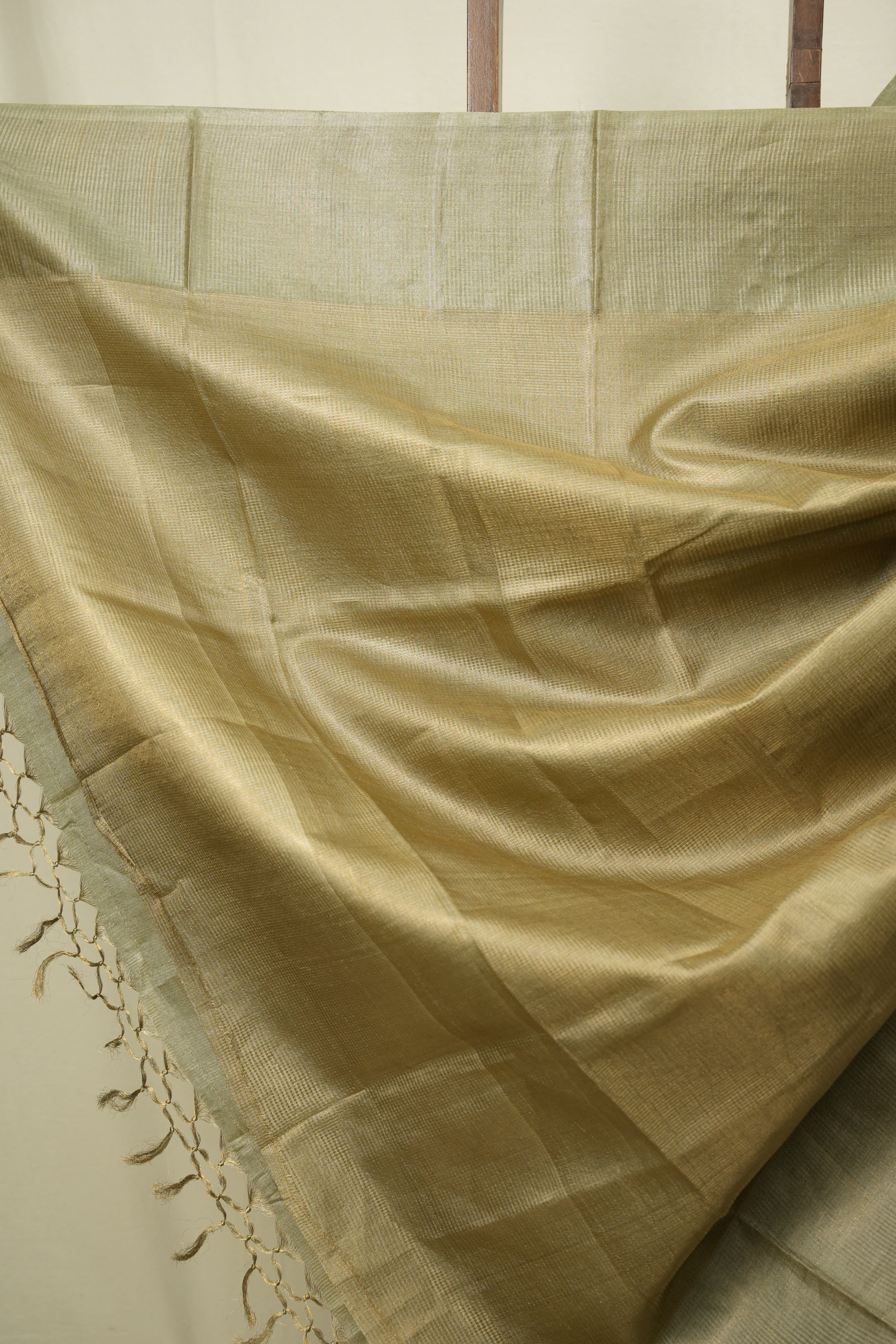 Sage Green Tussar Silk Saree - SRGTSS1930