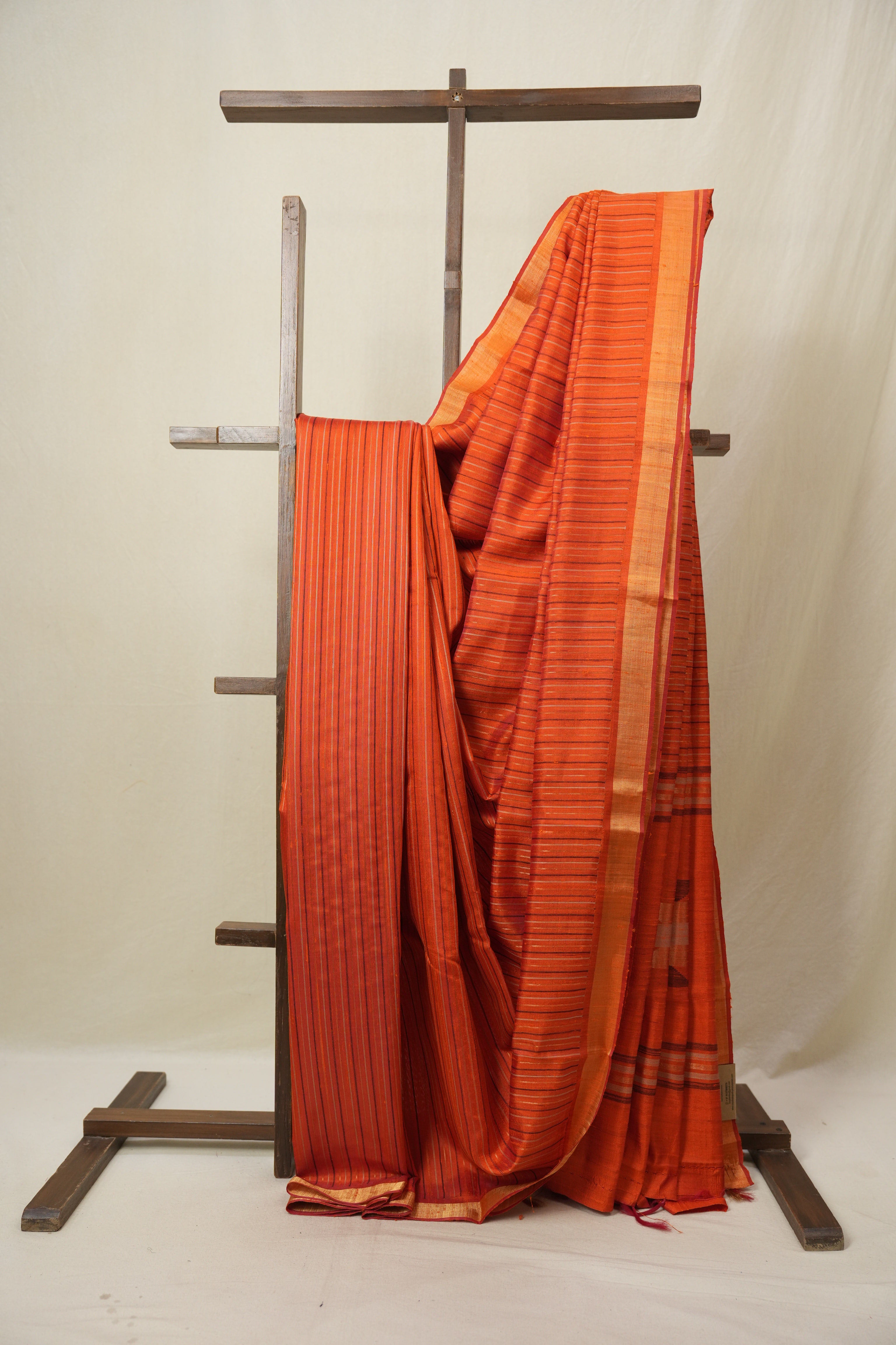 Orange Raw Silk Saree - SRORSS986