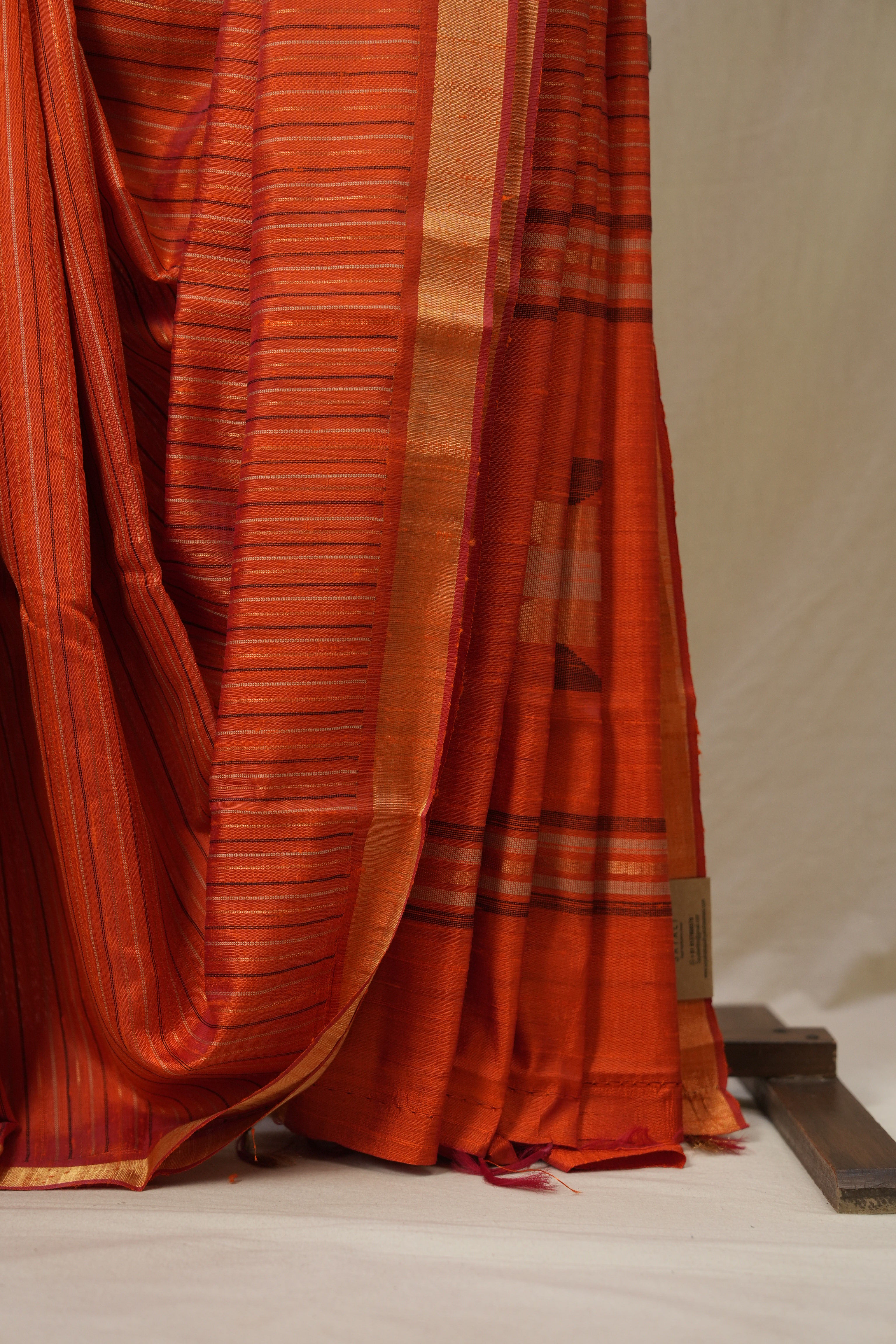 Orange Raw Silk Saree - SRORSS986