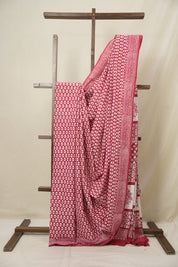 Red HBP Cotton Saree - SRRCS3358