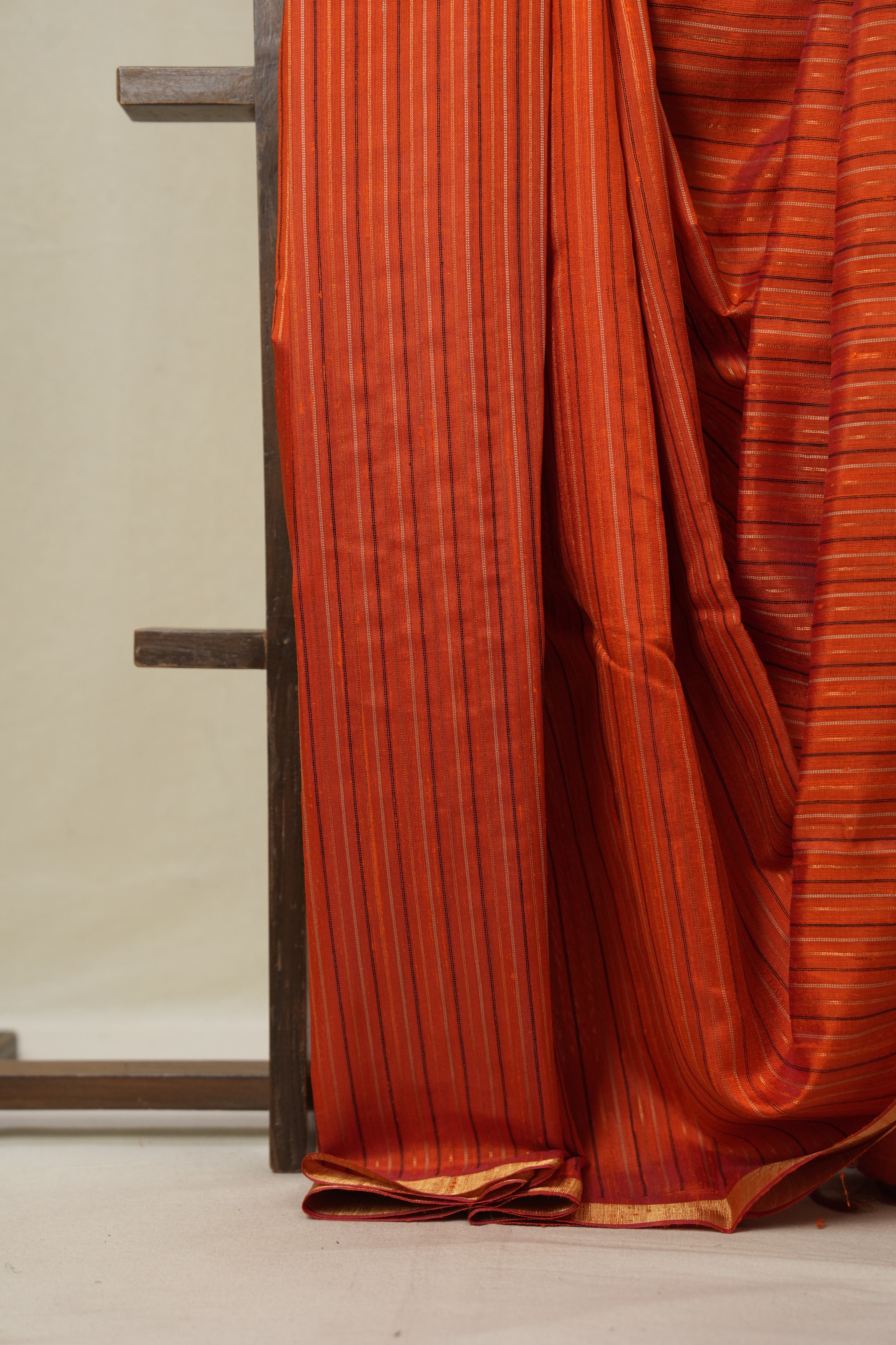 Orange Raw Silk Saree - SRORSS986