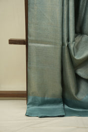Teal Tussar Silk Saree - SRTTSS1929