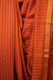 Orange Raw Silk Saree - SRORSS986