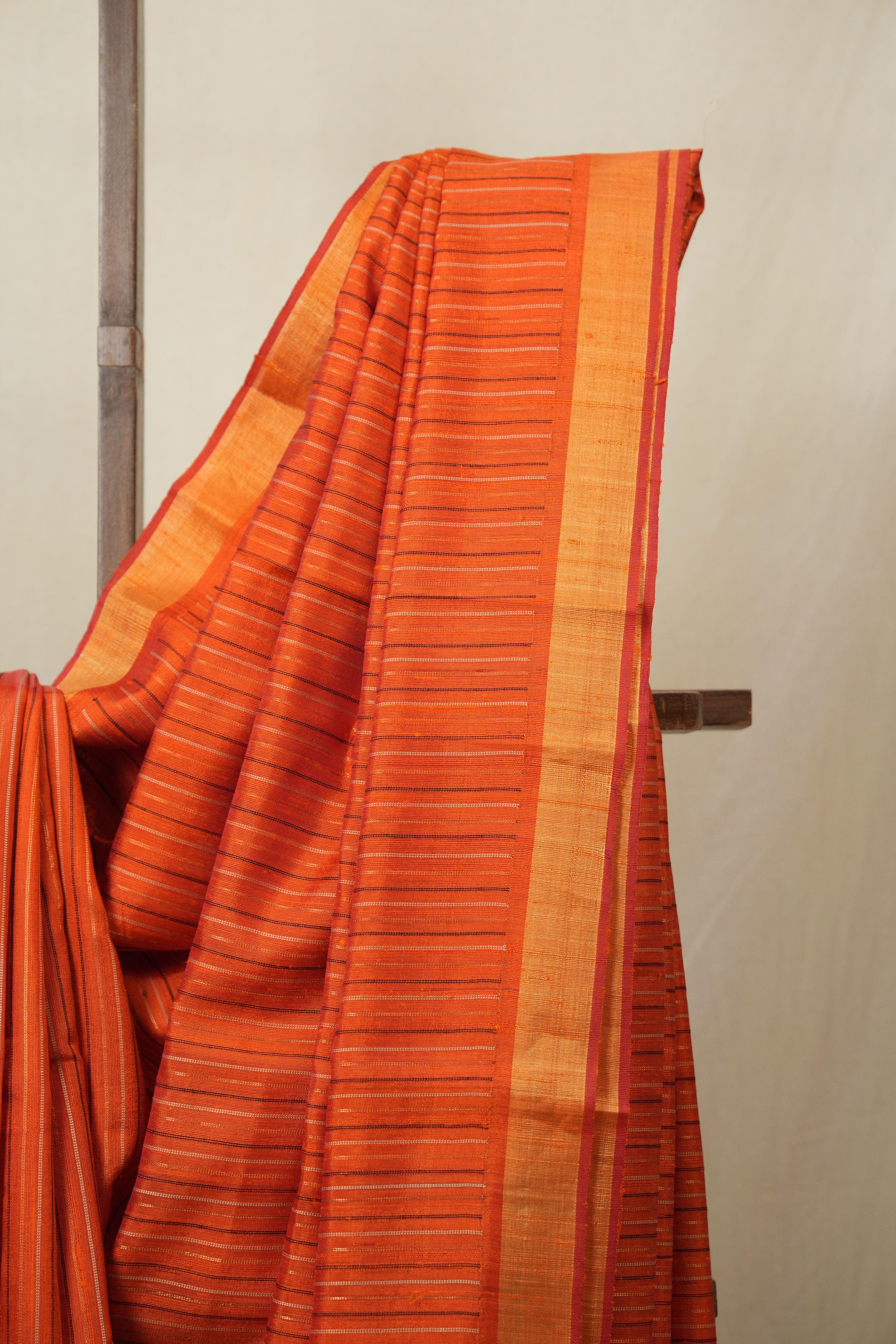 Orange Raw Silk Saree - SRORSS986