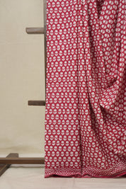 Red HBP Cotton Saree - SRRCS3358