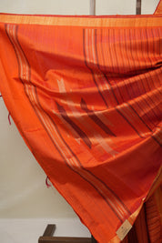 Orange Raw Silk Saree - SRORSS986