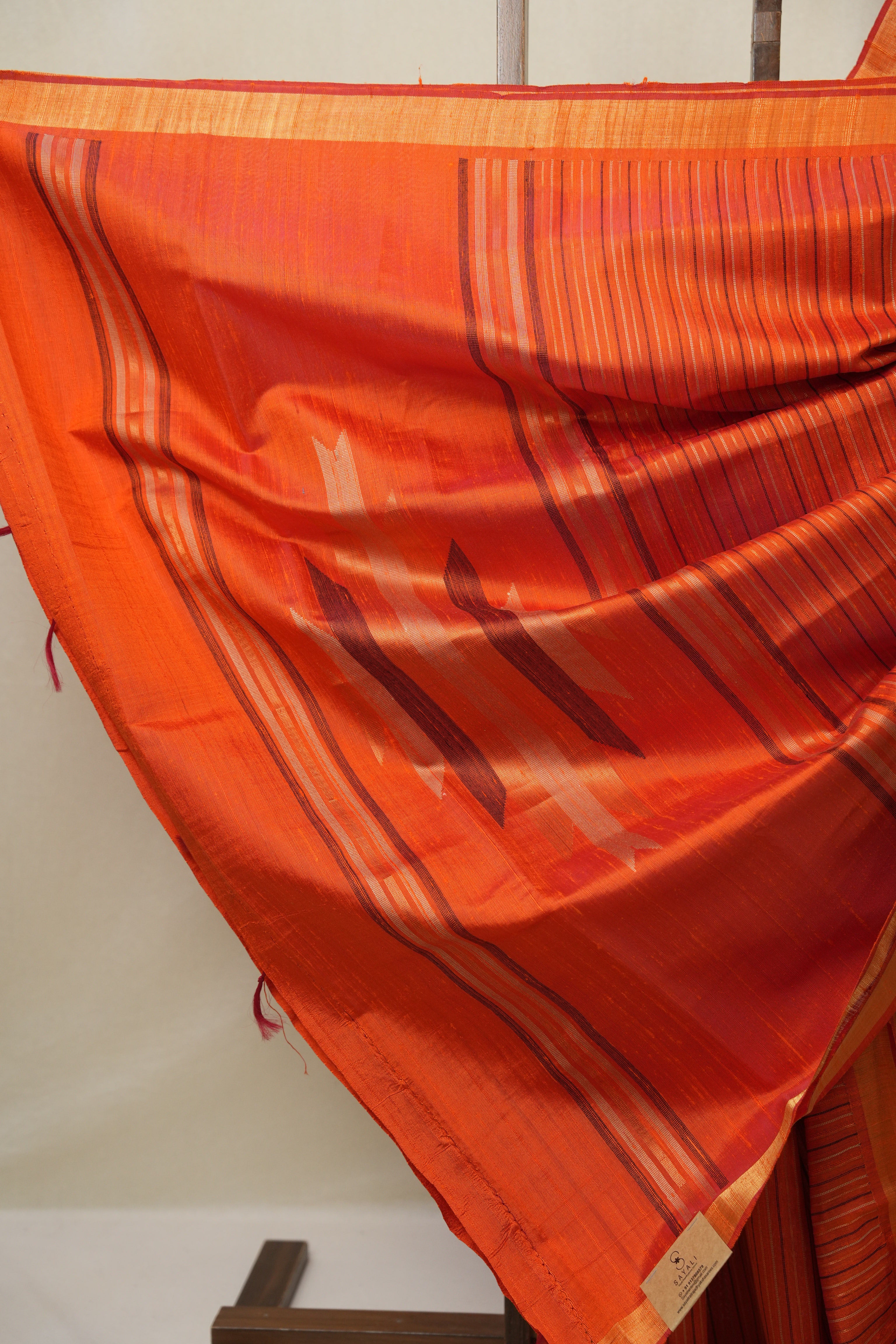 Orange Raw Silk Saree - SRORSS986