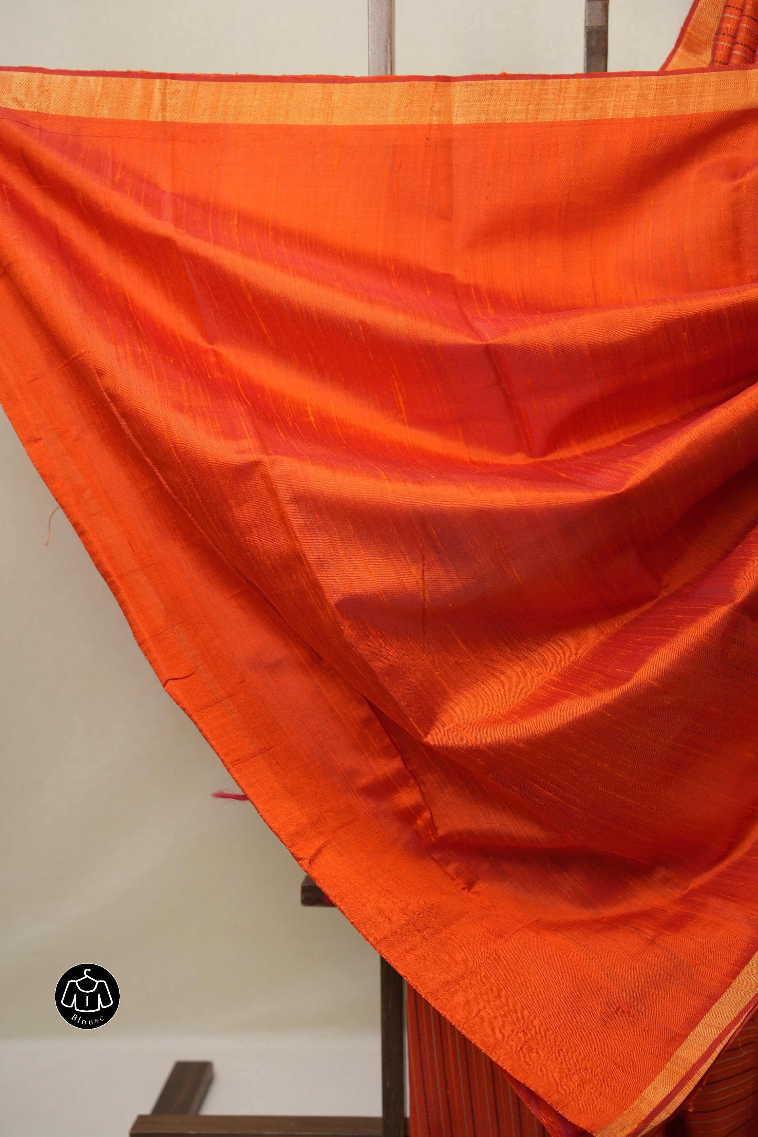Orange Raw Silk Saree - SRORSS986