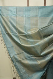 Teal Tussar Silk Saree - SRTTSS1929