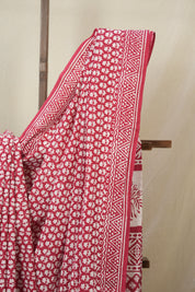 Red HBP Cotton Saree - SRRCS3358