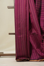 Magenta Raw Silk Saree - SRMRSS987