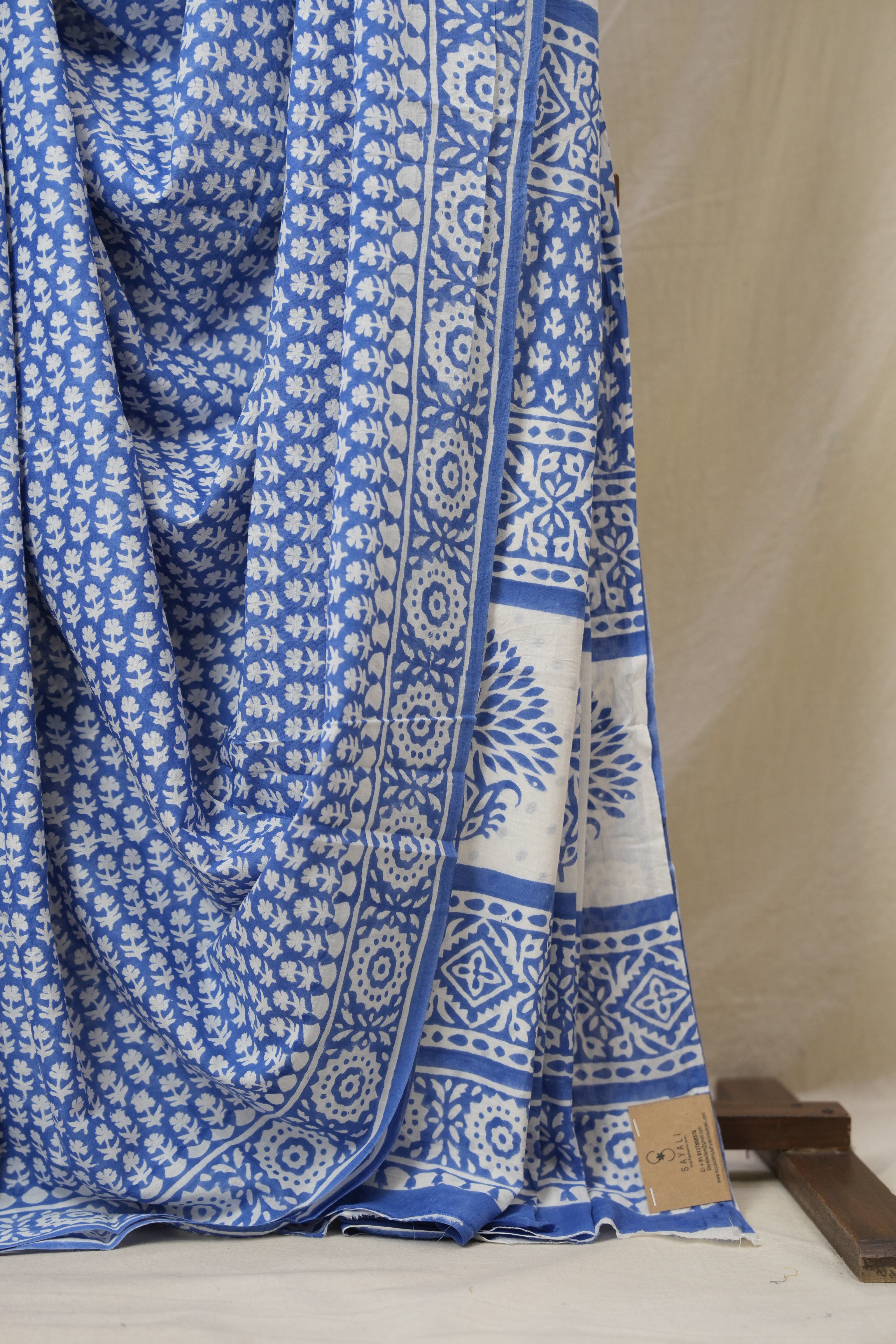 Sky Blue HBP Cotton Saree - SRSBCS3359