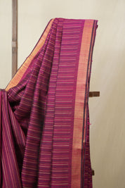 Magenta Raw Silk Saree - SRMRSS987