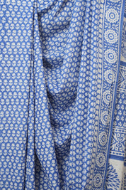 Sky Blue HBP Cotton Saree - SRSBCS3359