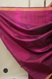 Magenta Raw Silk Saree - SRMRSS987