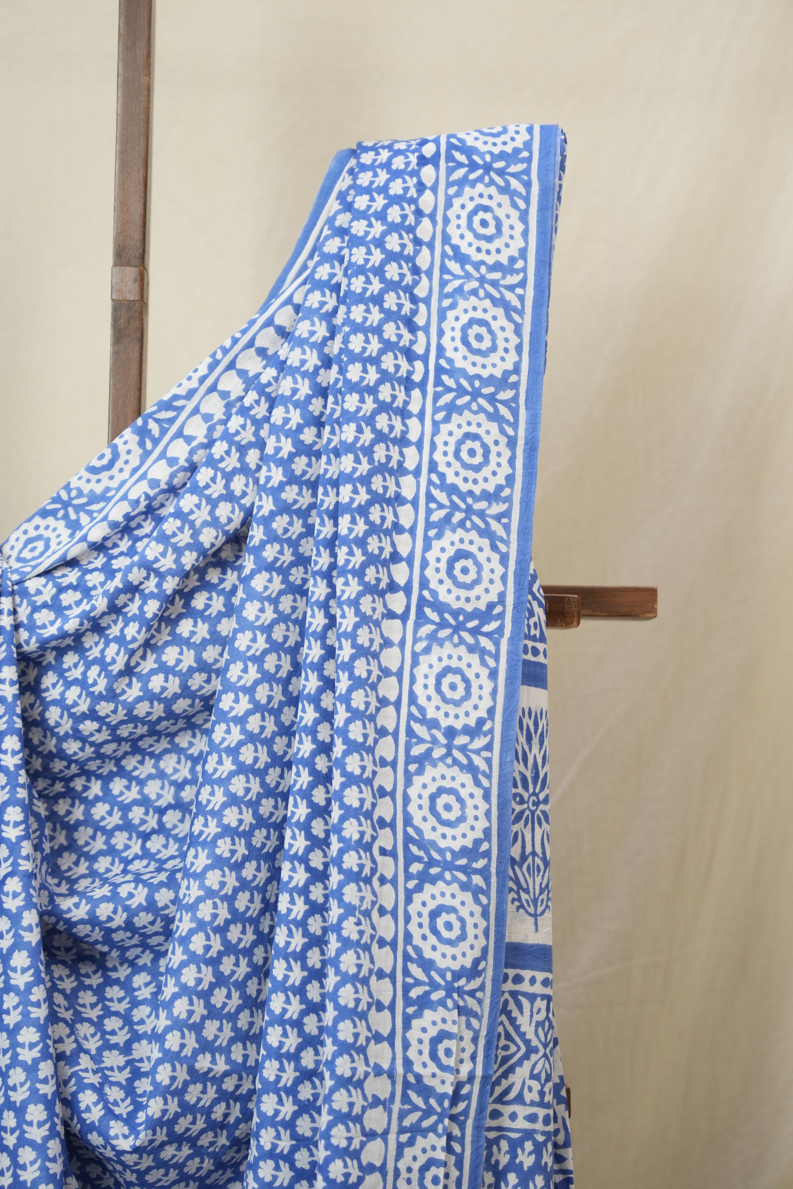Sky Blue HBP Cotton Saree - SRSBCS3359