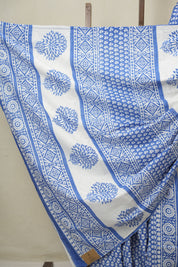 Sky Blue HBP Cotton Saree - SRSBCS3359