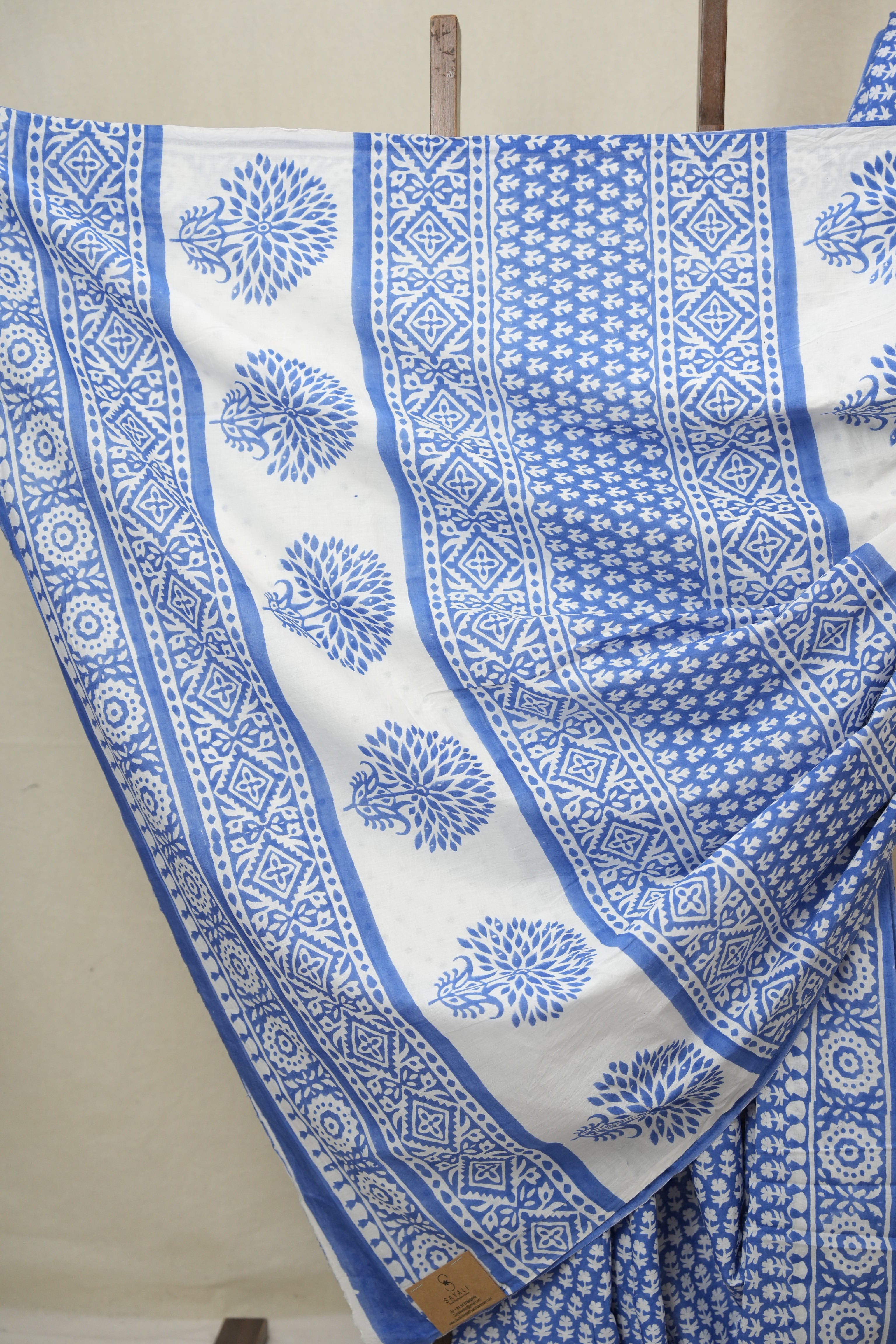 Sky Blue HBP Cotton Saree - SRSBCS3359