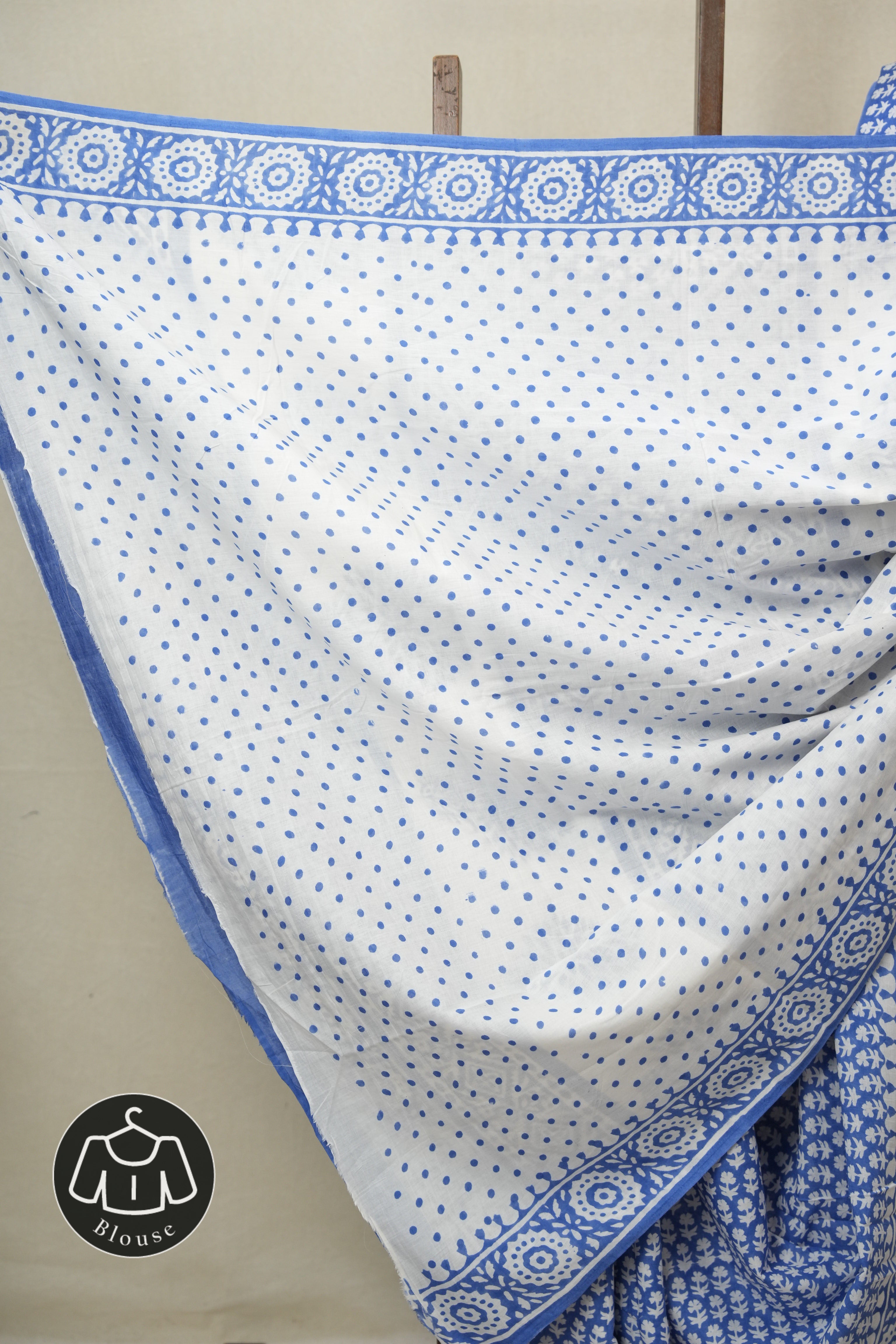 Sky Blue HBP Cotton Saree - SRSBCS3359
