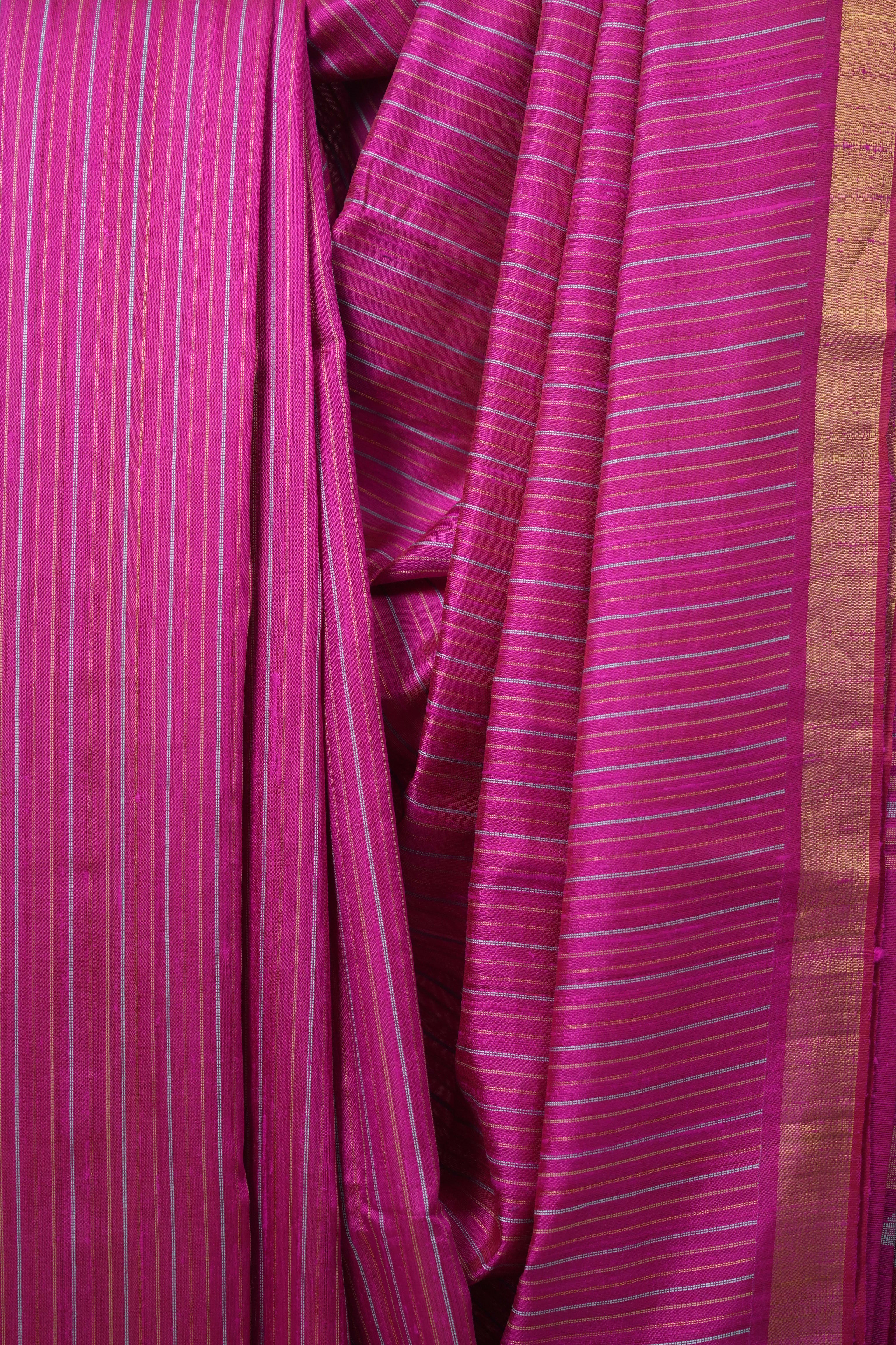 Pink Raw Silk Saree - SRPRSS988