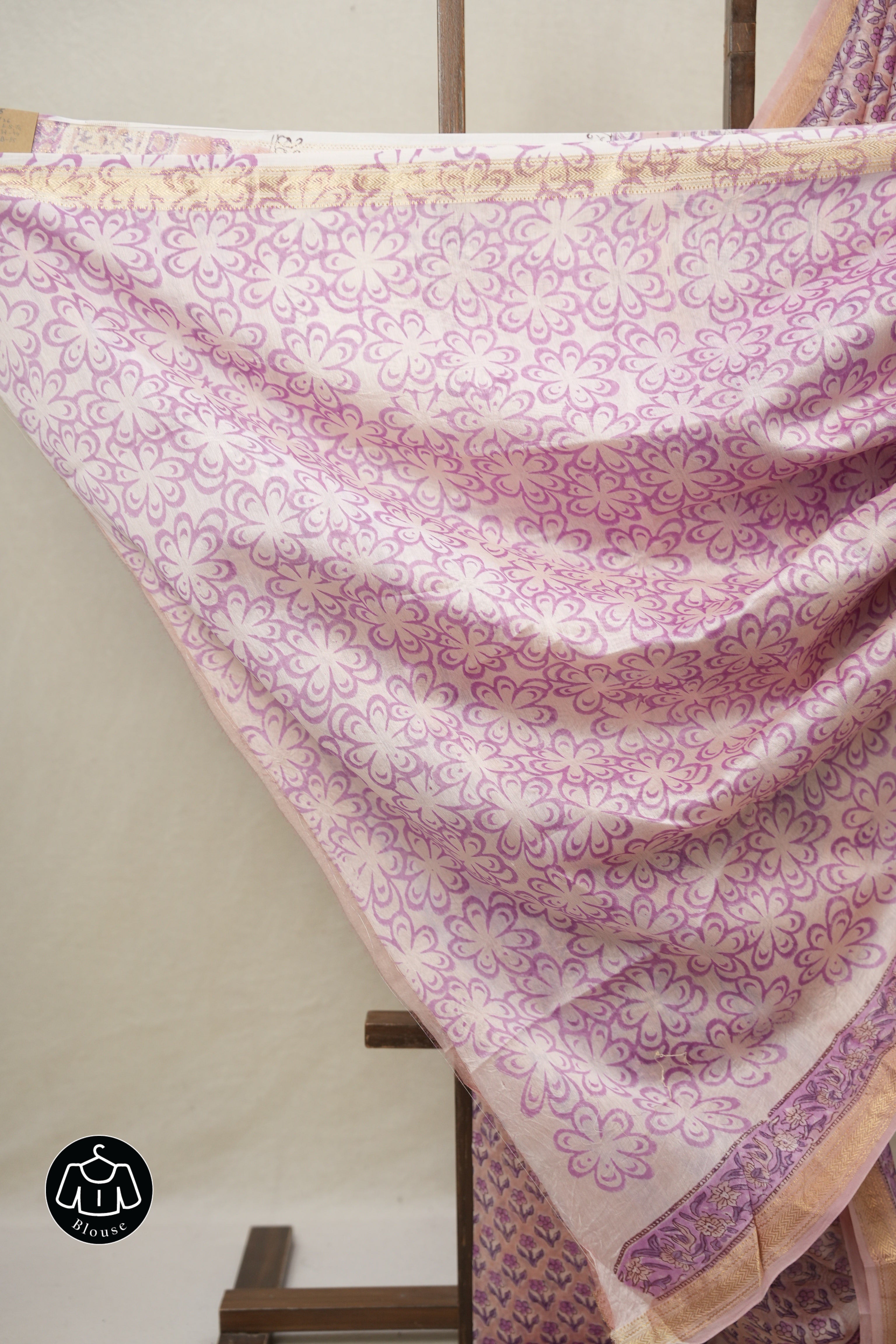 Peach Cotton Silk Saree With Maheshwari Border - SRPCSS1521