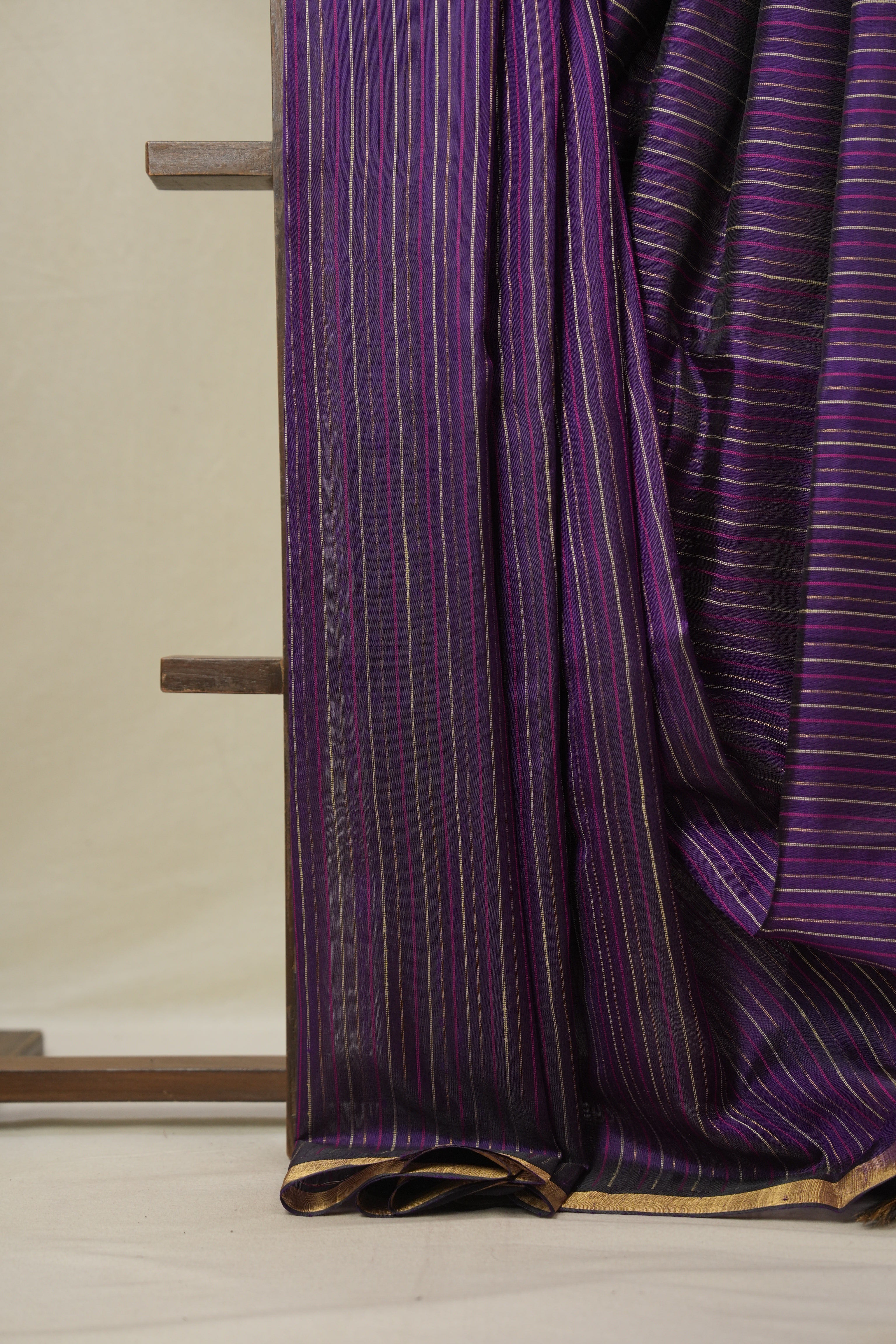 Purple Raw Silk Saree - SRPRSS989