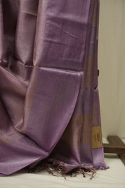 Lilac Tussar Silk Saree - SRLTSS1933