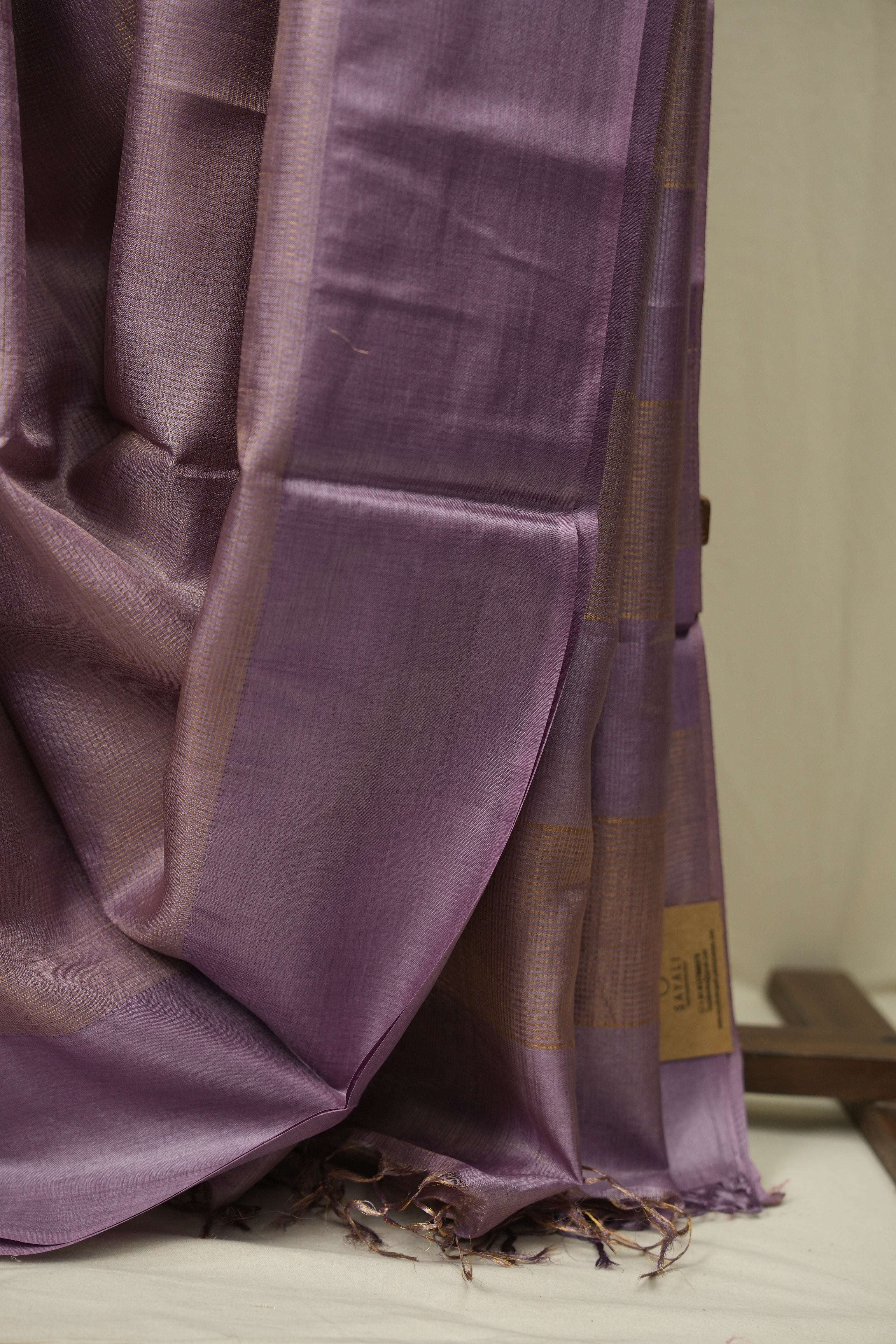 Lilac Tussar Silk Saree - SRLTSS1933