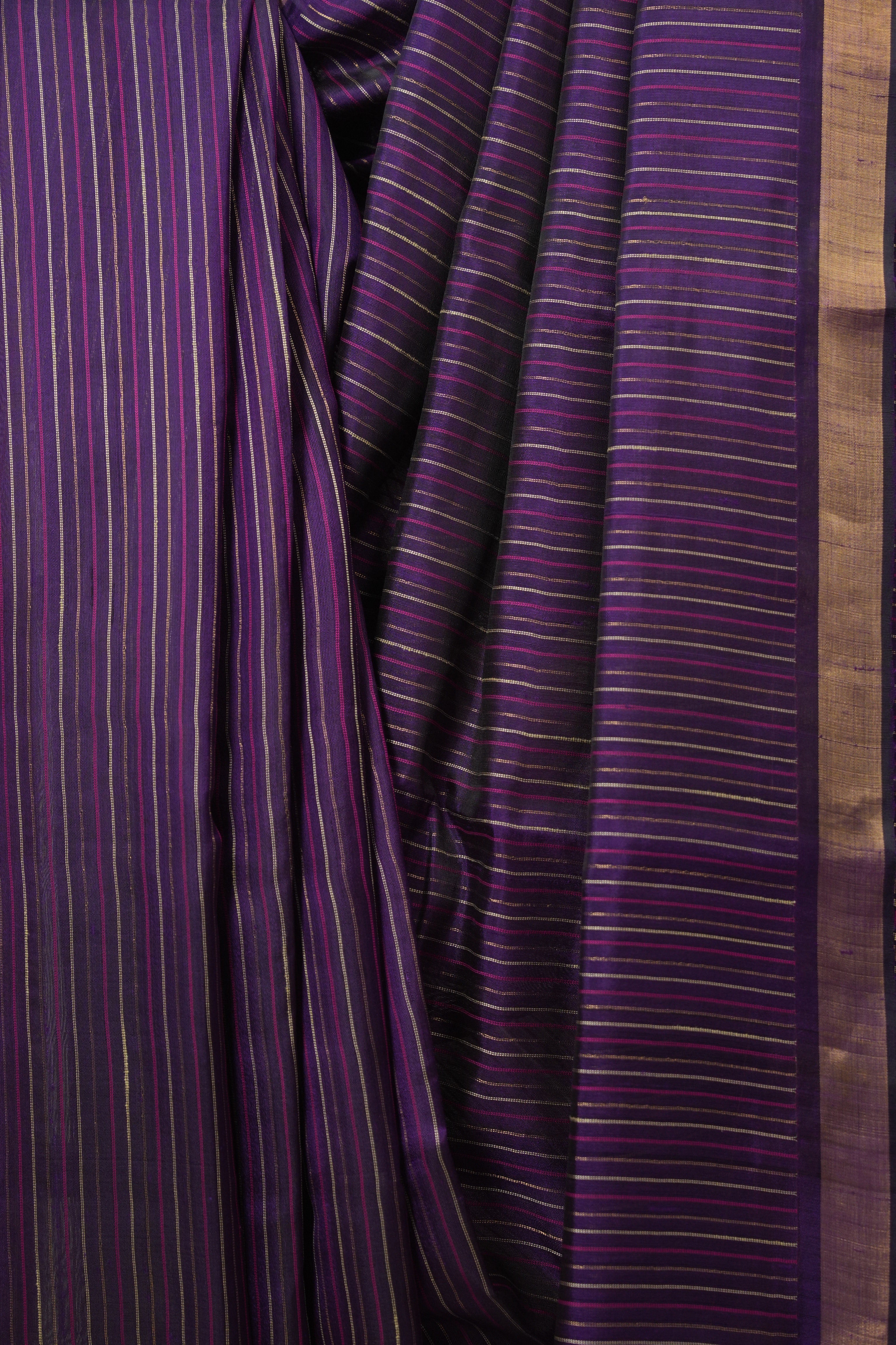 Purple Raw Silk Saree - SRPRSS989