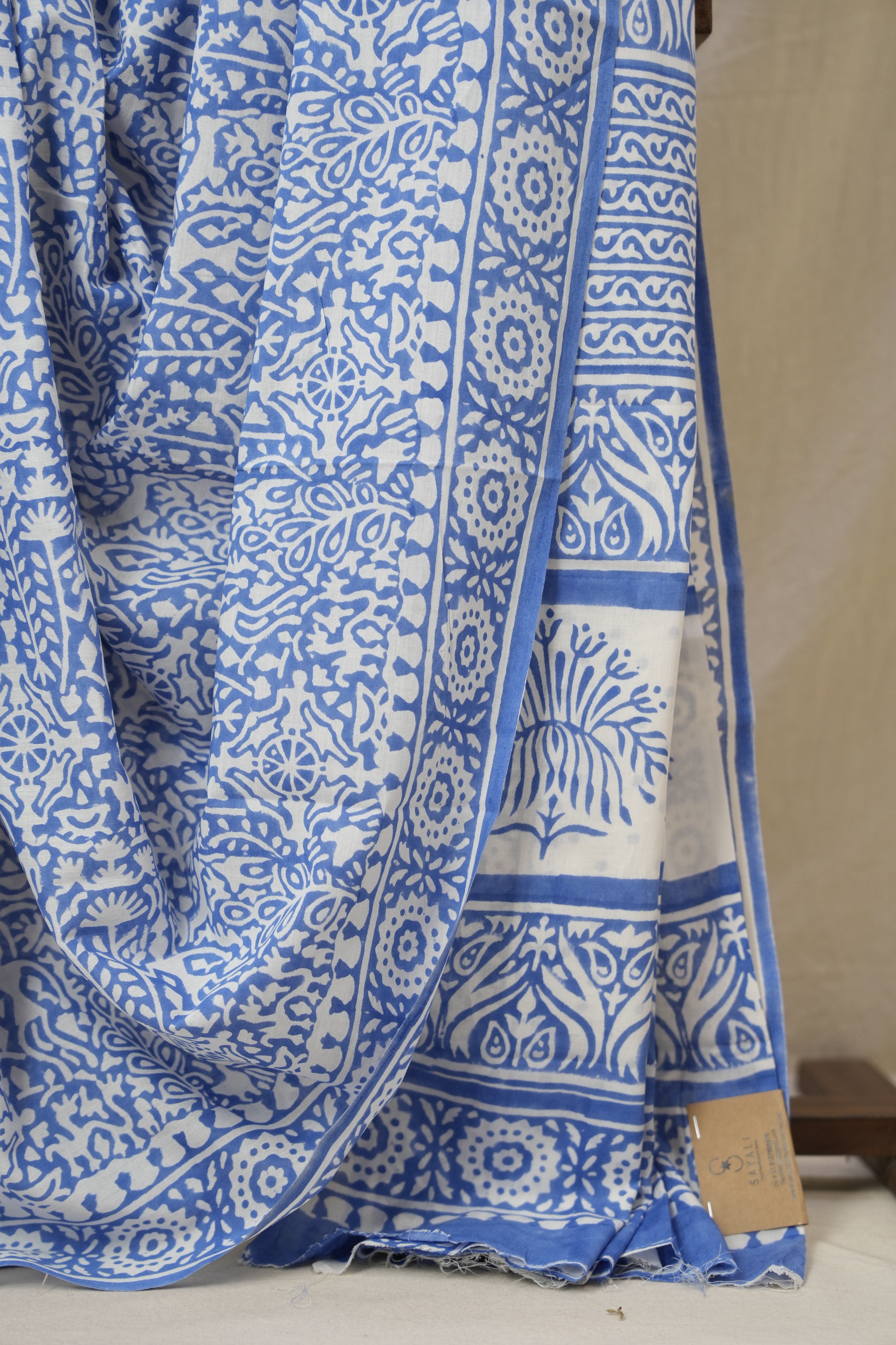 Deep Blue HBP Cotton Saree - SRSDBCS3360