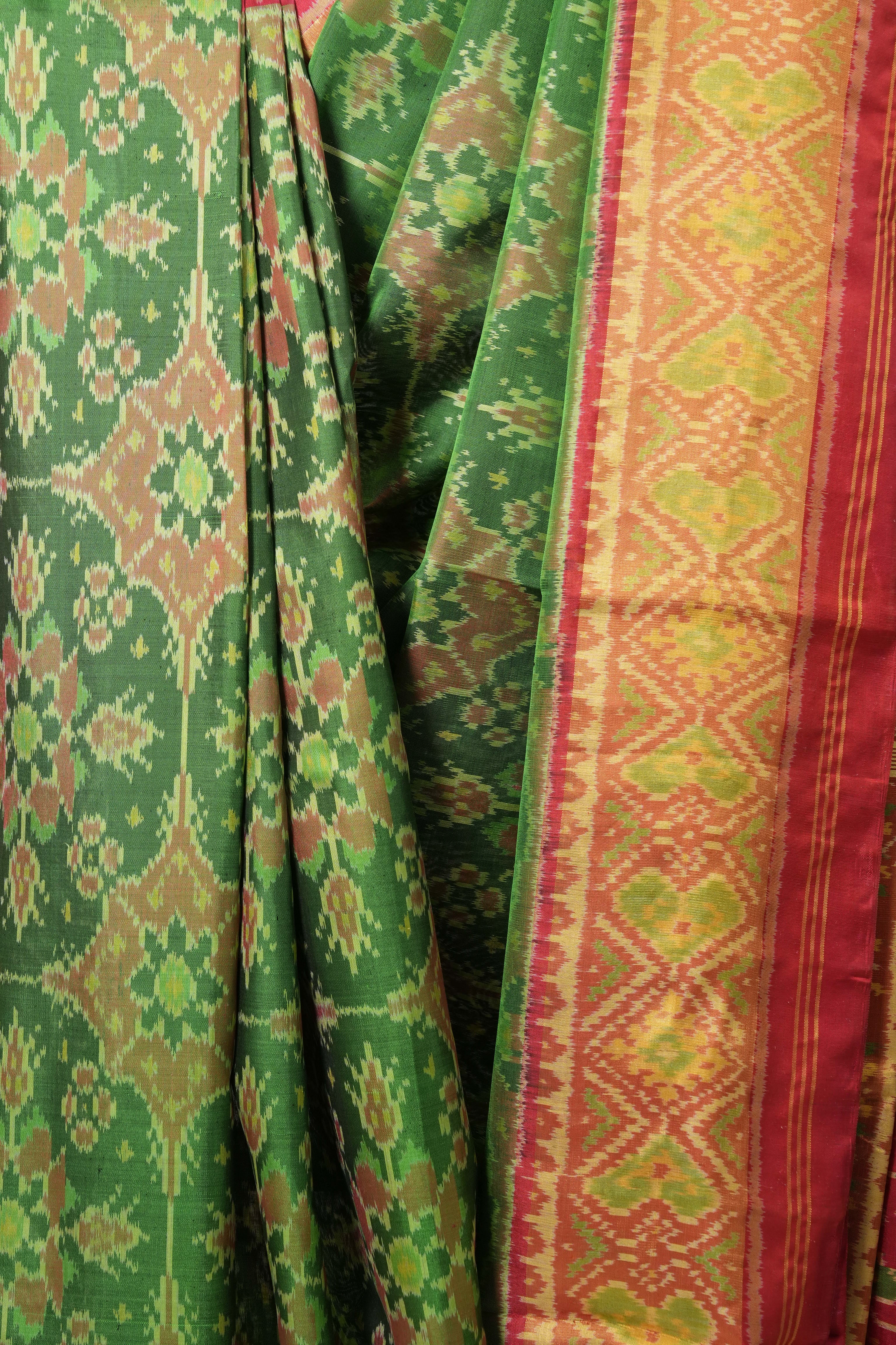 Green Rajkot Patola Silk Saree - SRGRPSS290