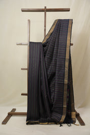 Blue Raw Silk Saree - SRBRSS990