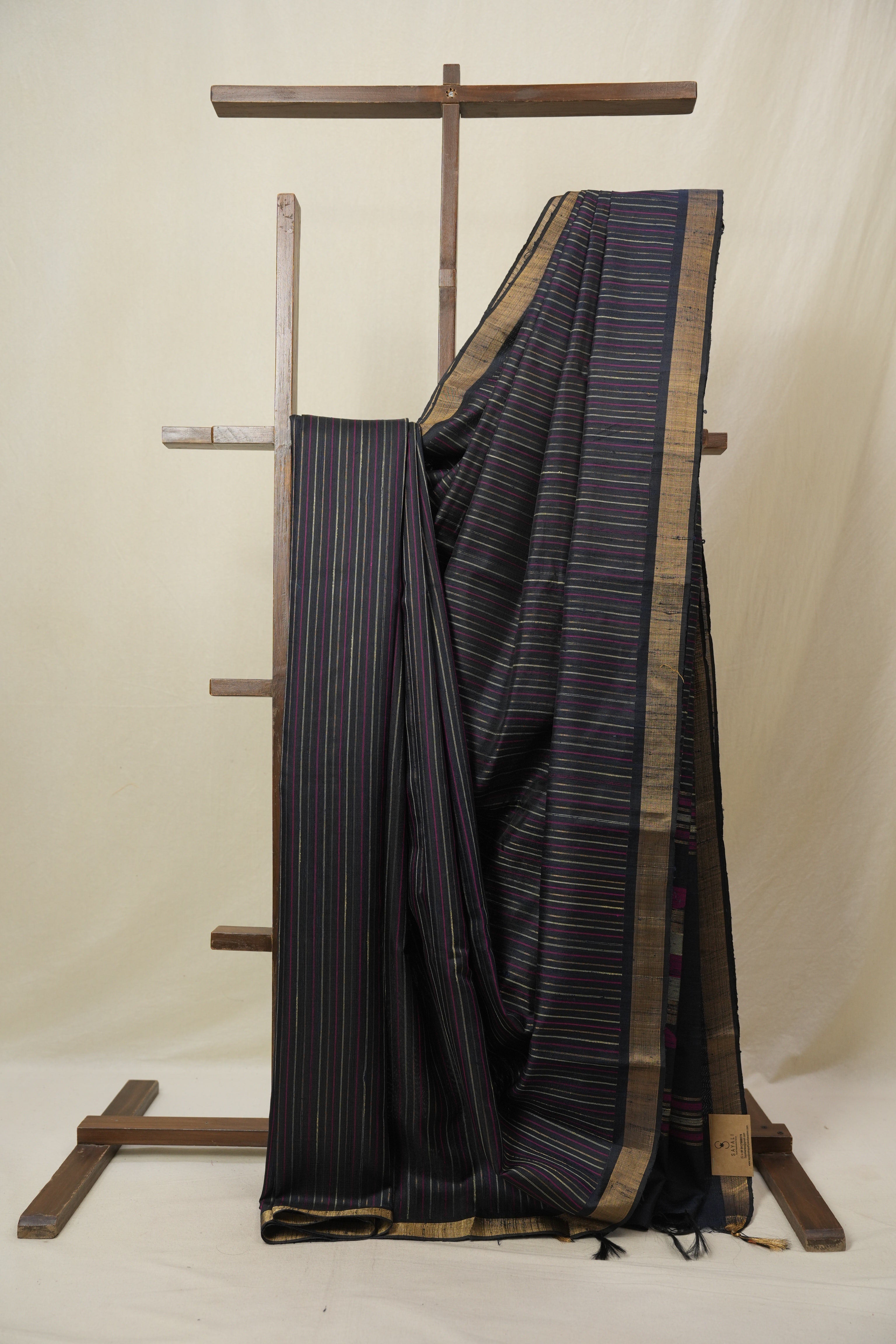 Blue Raw Silk Saree - SRBRSS990