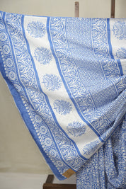 Deep Blue HBP Cotton Saree - SRSDBCS3360