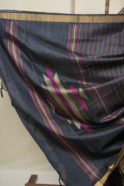 Blue Raw Silk Saree - SRBRSS990