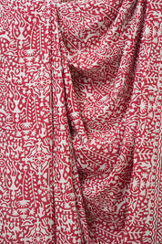 Red HBP Cotton Saree - SRRCS3357