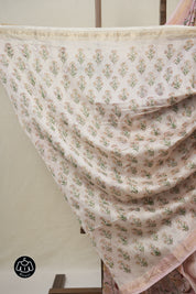 Baby Pink Cotton Silk Saree With Maheshwari Border - SRBPCSS1519