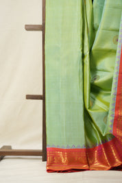 Dual Tone Green Gadwal Silk Saree - SRDTGGSS613