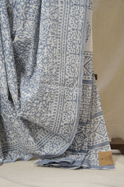 Light Blue HBP Cotton Saree - SRLBCS3356