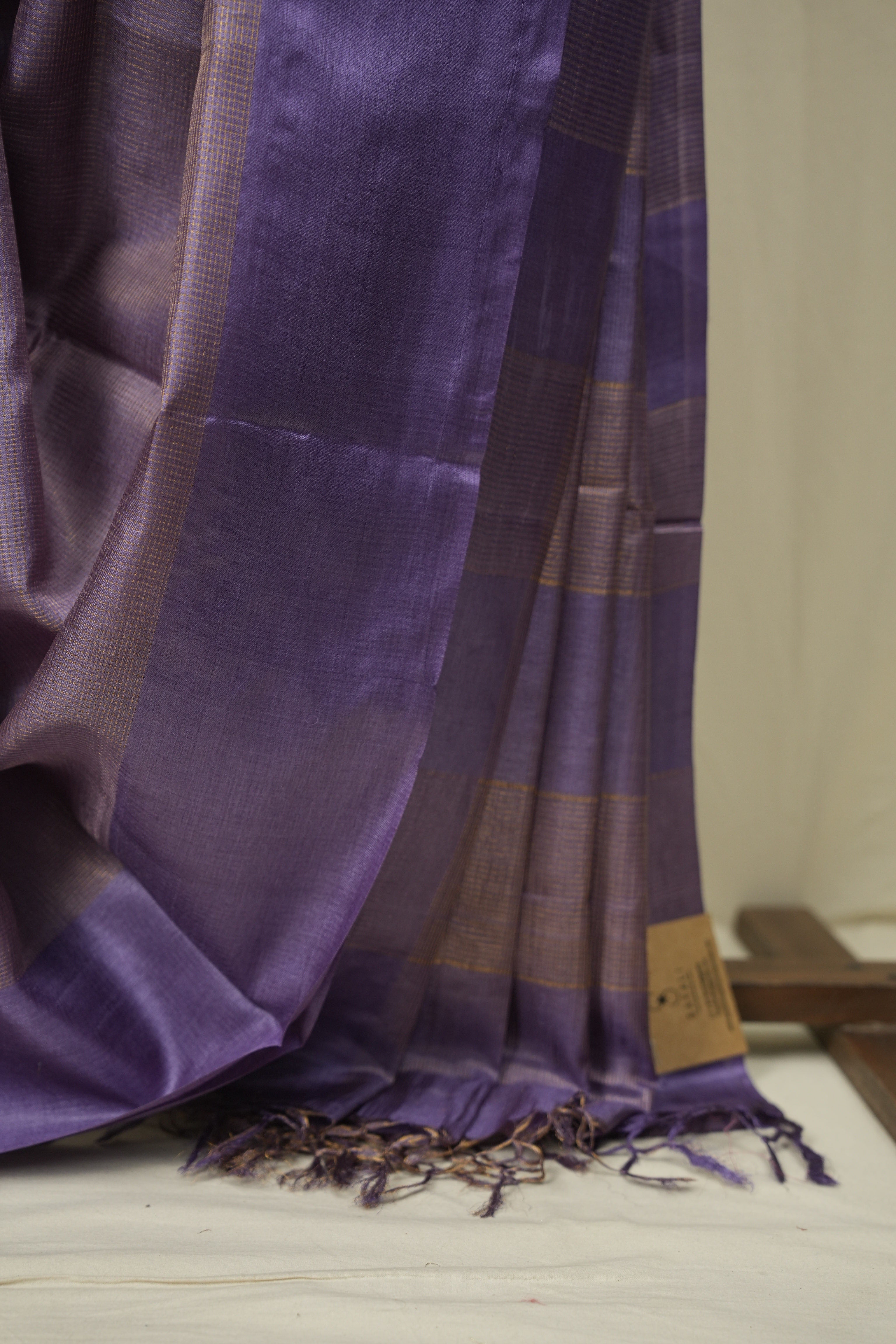 Lavender Tussar Silk Saree - SRLTSS1934