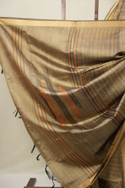Brown Raw Silk Saree - SRBRSS991