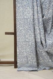 Light Blue HBP Cotton Saree - SRLBCS3356