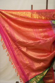 Dual Tone Green Gadwal Silk Saree - SRDTGGSS613