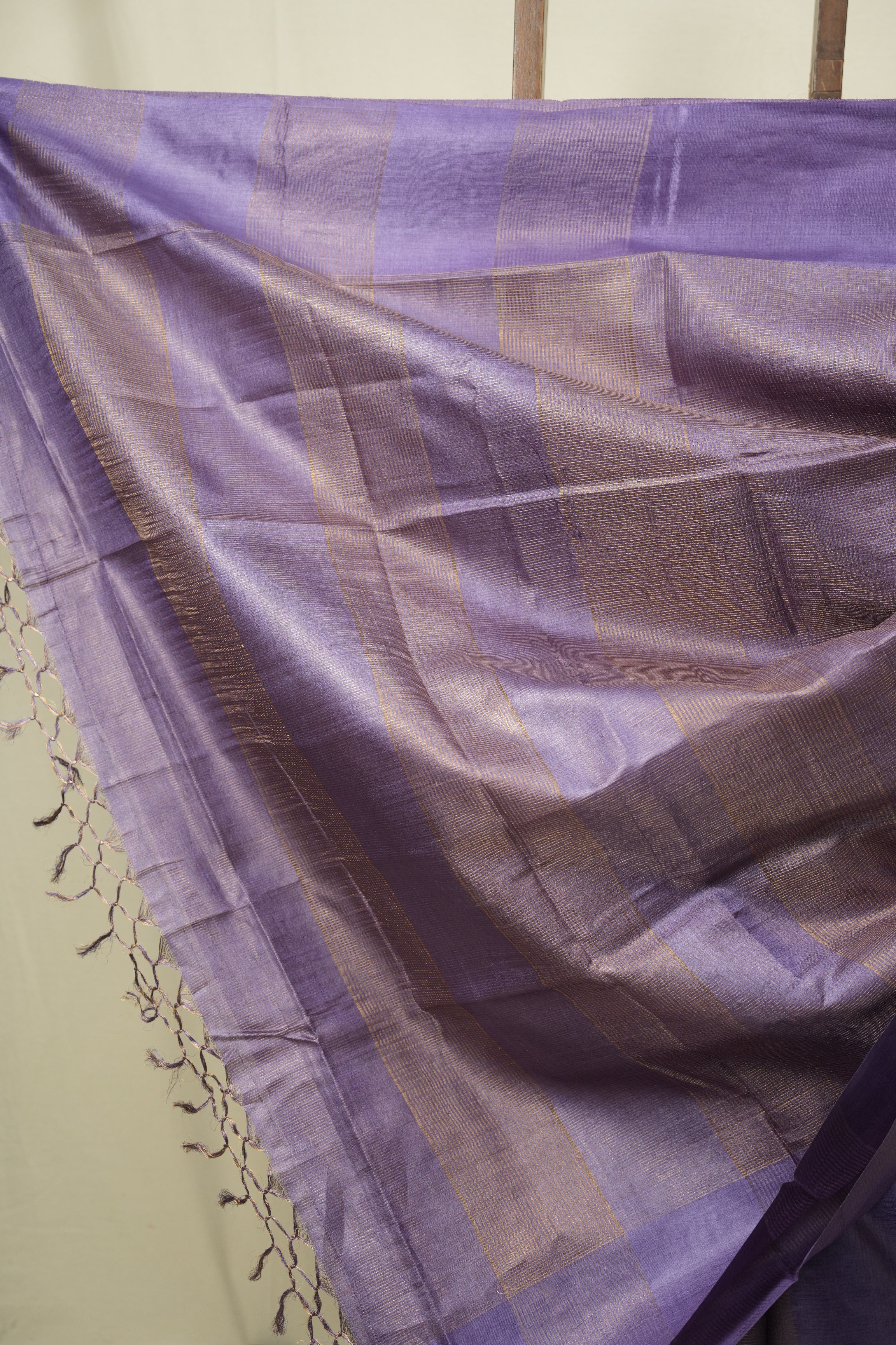 Lavender Tussar Silk Saree - SRLTSS1934