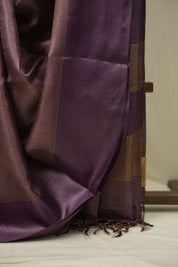 Purple Tussar Silk Saree - SRPTSS1935